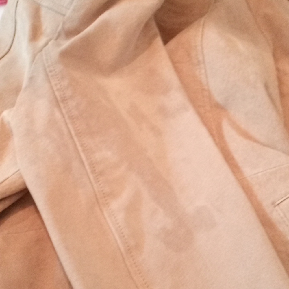 🎁 FREE GIFT INCLUDED 🎁 NWOT Llama Fur Collar Suede Fall/Spring Jacket w/ Belt. - Picture 9 of 15